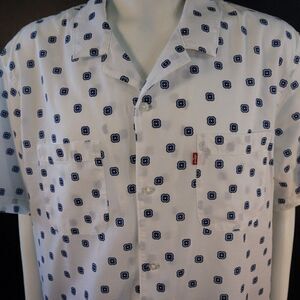 Levi's Mens Shirt Classic Camp Collar Relaxed Fit Size XL Short Sleeve New Gift